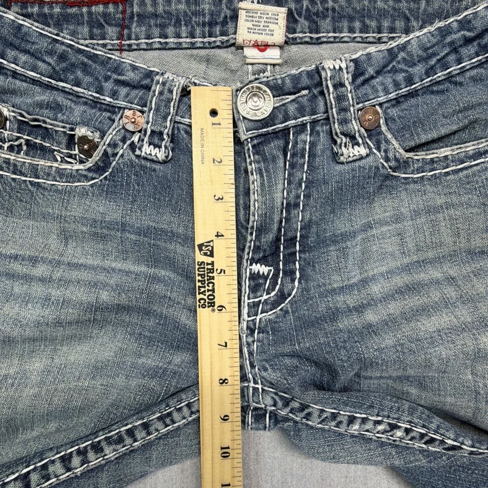 Vintage True Religion Jeans Men's 33x30 Johnny Super T Whisker Fade Made in USA